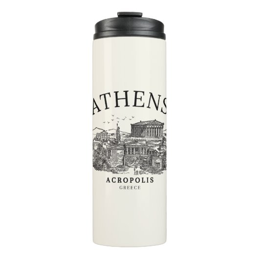 Ancient Athens Acropolis Retro View タンブラー (正面)