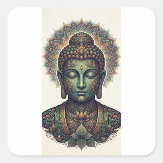 Ancient Bammi Lipi Art Sticker - Raja Asoka Dhamma スクエアシール