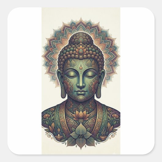Ancient Bammi Lipi Art Sticker - Raja Asoka Dhamma スクエアシール (正面)