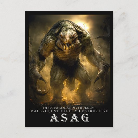 Ancient Beast & Creatures: Asag Postcard ポストカード (正面)