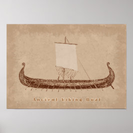 Ancient Boat Art ポスター