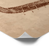 Ancient Boat Art ポスター (角)