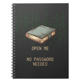Ancient Book With Binary Code Quote for Tech Geek ノートブック