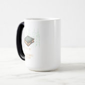 Ancient Book With Binary Code Quote for Tech Geek モーフィングマグカップ (正面左)