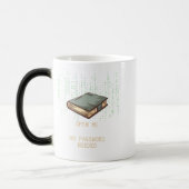 Ancient Book With Binary Code Quote for Tech Geek モーフィングマグカップ (左)