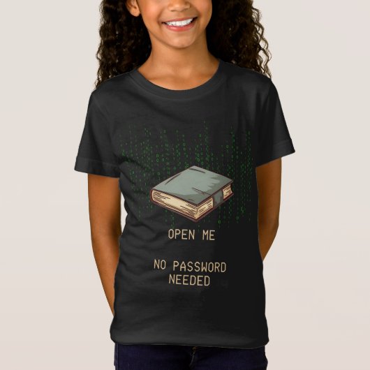 Ancient Book With Binary Code Quote for Tech Geek Tシャツ (正面)
