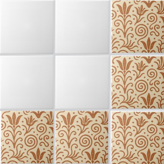 Ancient  Bronze Age Aegean Minoan Inspired Pattern タイル