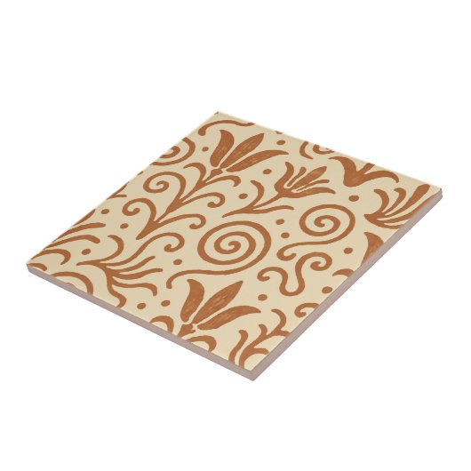 Ancient  Bronze Age Aegean Minoan Inspired Pattern タイル (側面)