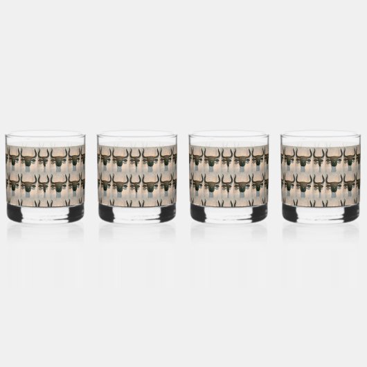 Ancient Bull ウイスキーグラス (左)