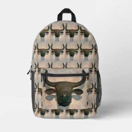 Ancient bull プリントバックパック