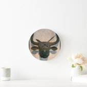 Ancient Bull ラウンド壁時計 (ホーム)