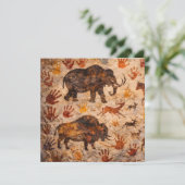 Ancient cave art make your mark graduation カード (スタンド正面)