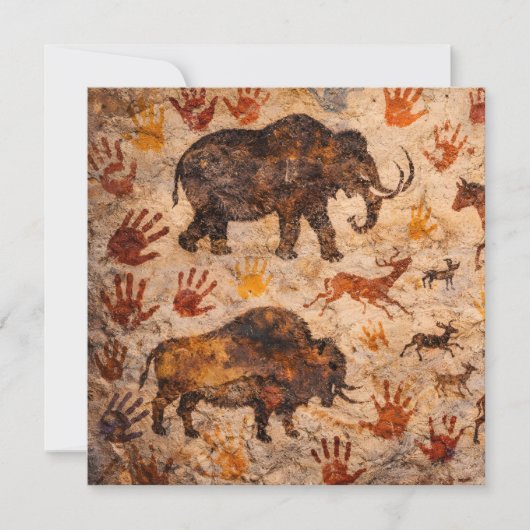 Ancient cave art make your mark graduation カード (正面)