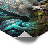 Ancient Crystalline Owl in Magical Grotto ポスター (角)