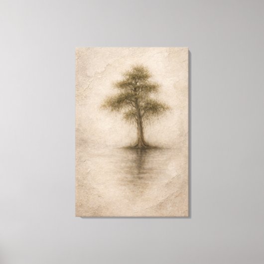 Ancient Cypress | Landscape Art | Stretched キャンバスプリント (正面)