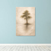 Ancient Cypress | Landscape Art | Stretched キャンバスプリント (インサイチュ (ウッドフロア))