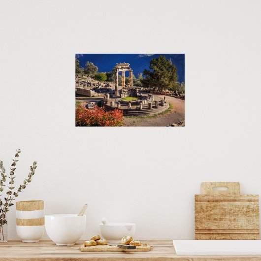 Ancient Delphi Greece Ruins Photo Print – Historic ポスター (キッチン)