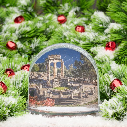 Ancient Delphi Greece Snow Globe – Omphalos (クリスマス)