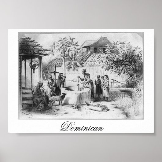 Ancient Dominican Republic Painting circa 1871 ポスター (正面)