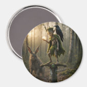 Ancient Druid Bard Fae Pixie with Pearl マグネット (正面/裏面)