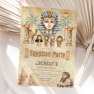 Ancient Egypt Birthday Invitation 招待状