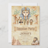 Ancient Egypt Birthday Invitation 招待状 (正面)
