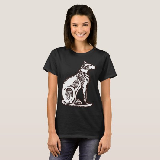 Ancient Egypt Cat Goddess Sacred Animal Deity God Tシャツ (正面フル)