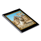 Ancient Egypt Funny Royal Pharaoh White Cat  ノートブック (右側)