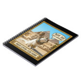 Ancient Egypt Funny Royal Pharaoh White Cat  ノートブック (左側)