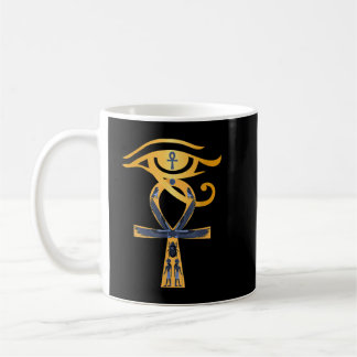 Ancient Egypt God Eye of Horus Ankh Egyptian Symbo コーヒーマグカップ