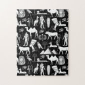 Ancient Egypt Hieroglyphic Symbol Pattern      ジグソーパズル (縦)