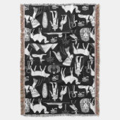 Ancient Egypt Hieroglyphic Symbol Pattern      スローブランケット (正面縦)