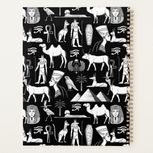 Ancient Egypt Hieroglyphic Symbol Pattern      プランナー手帳 (裏面)