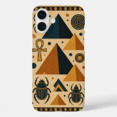 Ancient Egypt Mystique Geometric Papyrus Case-Mate iPhoneケース (裏面)