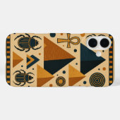 Ancient Egypt Mystique Geometric Papyrus Case-Mate iPhoneケース (裏面 (横))