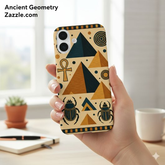 Ancient Egypt Mystique Geometric Papyrus Case-Mate iPhoneケース