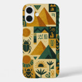 Ancient Egypt Mystique Patchwork Papyrus Case-Mate iPhoneケース (裏面)