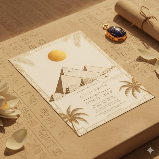 Ancient Egypt Pyramids Of Giza Egyptian Wedding 招待状
