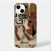 Ancient Egypt Queen in Black and Beige Case-Mate iPhoneケース