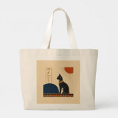 Ancient Egyptian Bastet Cat Elegant Tote Bag ラージトートバッグ (裏面)