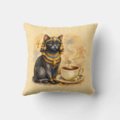 Ancient Egyptian Cat Bastet Inspired Decor クッション (裏面)
