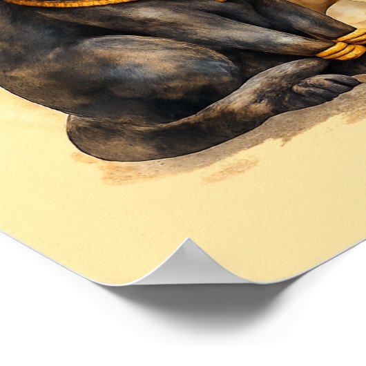 Ancient Egyptian Cat Bastet Mythology Poster ポスター (角)