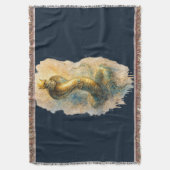 Ancient Egyptian Cobra Golden Uraeus Mythology スローブランケット (正面縦)