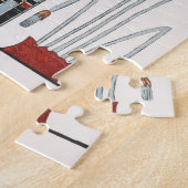 Ancient Egyptian Eagle Illustration and Egypt Art ジグソーパズル (側面)