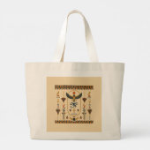 Ancient Egyptian Eye of Horus Elegant Tote Bag ラージトートバッグ (裏面)