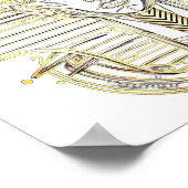 Ancient Egyptian Frame Design – Luxurious Pharaoh ポスター (角)