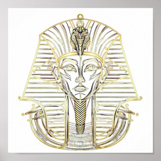 Ancient Egyptian Frame Design – Luxurious Pharaoh  ポスター (正面)