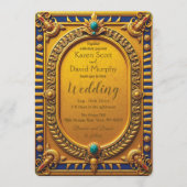 Ancient Egyptian Gold Wedding Invitation 招待状 (正面)