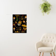 Ancient  Egyptian Hieroglyphic Pattern Background 