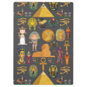 Ancient Egyptian Hieroglyphic -Pattern Pharaoh  クリップボード (裏面)